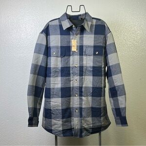 RedHead Men’s Sherpa-Lined Plaid Long-Sleeve Shirt Size L